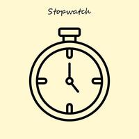 Stopwatch Simple Icon vector