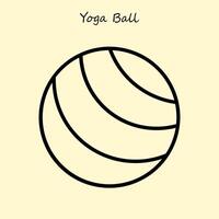 Yoga Ball Simple Icon vector