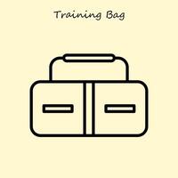 Training Bag Simple Icon vector