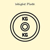 Weight Plate Simple Icon vector