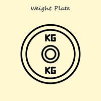 Weight Plate Simple Icon vector