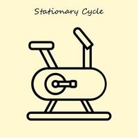 Stationary Cycle Simple Icon vector