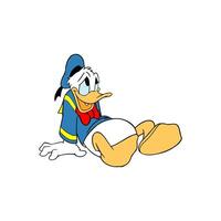 Disney character cute donald duck expression cartoon animation vector