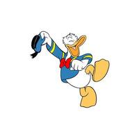 Disney character donald duck funny expression cartoon animation vector