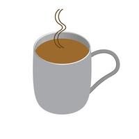 café jarra con caliente café en plano estilo. decorativo diseño para cafetería, carteles, pancartas, tarjetas vector