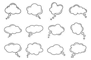 Thought bubble icon set, Cloud speech bubbles collection. Empty thought cloud. illustration vector