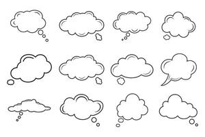 Thought bubble icon set, Cloud speech bubbles collection. Empty thought cloud. illustration vector