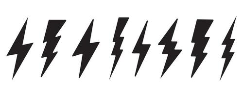 flash lightning bolt icon. Electric power symbol. Power energy sign, illustration in white background vector