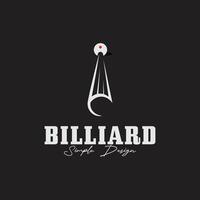 Billiard logo design vintage retro badge vector