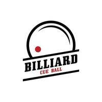 Billiard logo design vintage retro badge vector