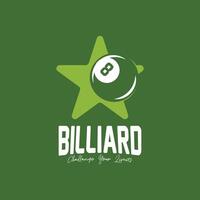 Billiard logo design vintage retro badge vector