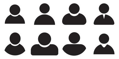 User Profile icon set. Monochrome People sign. account symbol. Leader set, set of User Icon. Profile icon. Monochrome icon. People sign. account user symbol. Leader and workers People set, vector