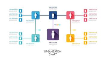 infografía modelo para organización gráfico con negocio avatar iconos infografía para negocio. vector