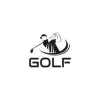 golf jugador logo diseño - golf jugador logo emblema diseño. adecuado para tu diseño necesidad, logo, ilustración, animación, etc. vector