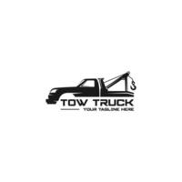 Towing truck service logo design. Suitable for the automotive company, logo, illustration, animation, etc. vector