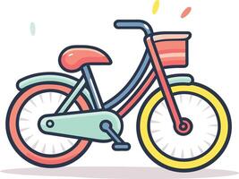 ilustrado ciclismo evento bandera bicicleta bloquear gráfico vector