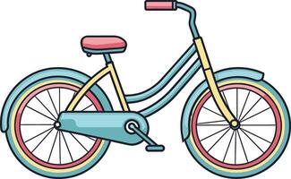 Cartoon of Bicycle Delery Bike Frame Geometry vector