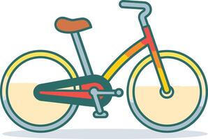 City Cycling Scene Cartoon of Bicycle Delery vector
