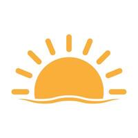 A half sun is setting downwards icon sunset concept for graphic design, logo, web site, social media, mobile app, ui illustration vector