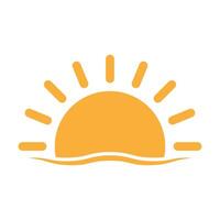 A half sun is setting downwards icon sunset concept for graphic design, logo, web site, social media, mobile app, ui illustration vector