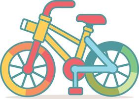 Illustrated Cycling Safety Bicycle Pump Graphic vector