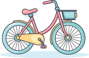 Drawing of Bike Handlebars Illustrated Cycling Safety vector