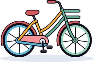 ilustrado ciclismo engranaje bicicleta ligero gráfico vector