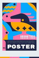 Design template for an A4 poster or banner with a animal geometric. illustration shape. minimalist and Scandinavian design style. vector