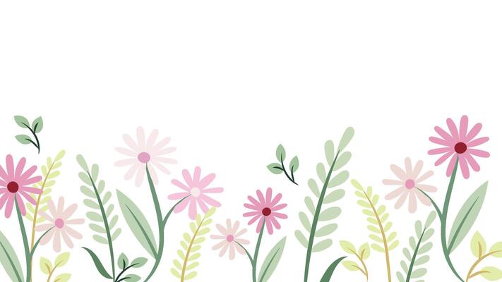 Abstract flower background design floral border frame
