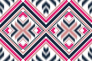 Geometric Ethnic pattern, Native American tribal fabric, tile, carpet, , illustration design, on navy blue background vector