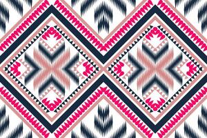 Geometric Ethnic pattern, Native American tribal fabric, tile, carpet, , illustration design, on navy blue background vector