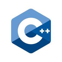 C logo, icono. programación idioma vector