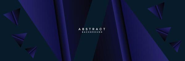 Dark blue, black abstract technological modern geometric banner background. dark navy blue gradient web header, promotional banner design for corporate, business, party, seminar, festive background vector