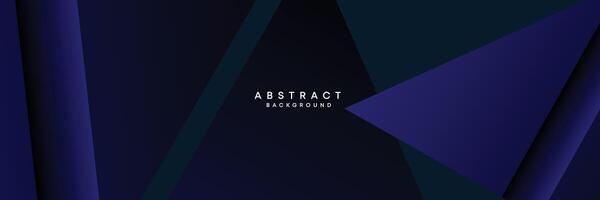 Dark blue, black abstract technological modern geometric banner background. dark navy blue gradient web header, promotional banner design for corporate, business, party, seminar, festive background vector