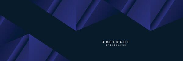 Dark blue, black abstract technological modern geometric banner background. dark navy blue gradient web header, promotional banner design for corporate, business, party, seminar, festive background vector