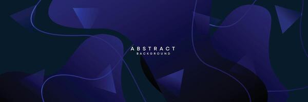 Dark blue, black abstract technological modern geometric banner background. dark navy blue gradient web header, promotional banner design for corporate, business, party, seminar, festive background vector