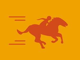 plano diseño caballo carreras ilustración vector