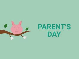 Flat design Parents Day illustration vector