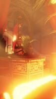 Mystic charm ornate decor tranquil setting with light rays video
