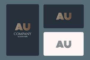 AU logo design image vector