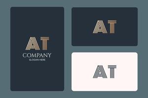 AT logo design image vector