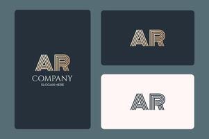 AR logo design image vector