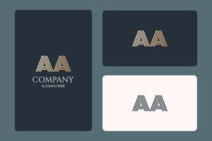 AA logo design image vector