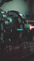Electric plasma in futuristic reactor video
