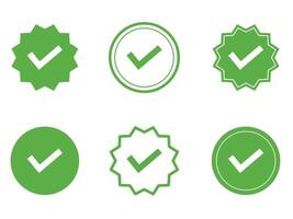 Set of verification icon stamp. Guaranteed stamp or verified badge. vector