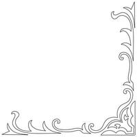 Frame of vintage corners. Black lines. For the frame. vector