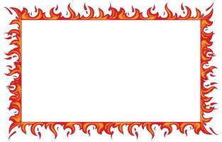 frame hot fire burning border hot photo frame vector