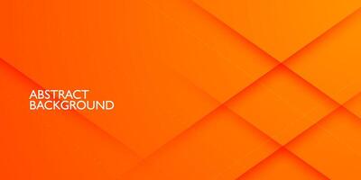 Abstract geometric gradient orange background with simple cross shadow shape and lines. Colorful orange design. Modern square overlap pattern with 3d shadow concept. Eps10 vector