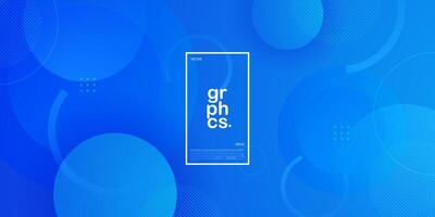 Blue circle abstract background with gradient color element. Simple pattern for display product ad website template wallpaper poster. Eps10 vector