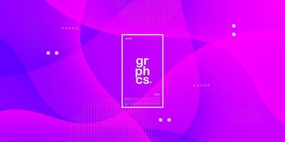 Abstract colorful purple fluid geometric background with liquid style gradient color. Banner and flyer template. Eps10 vector